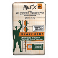 ALINEX GLATT PLUS гипсовая шпатлевка высокопластичная, 25кг